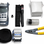Kit de herramientas de fibra óptica profesional con medidor de potencia OPM, localizador visual de fallas VFL y cortadora FC-6S