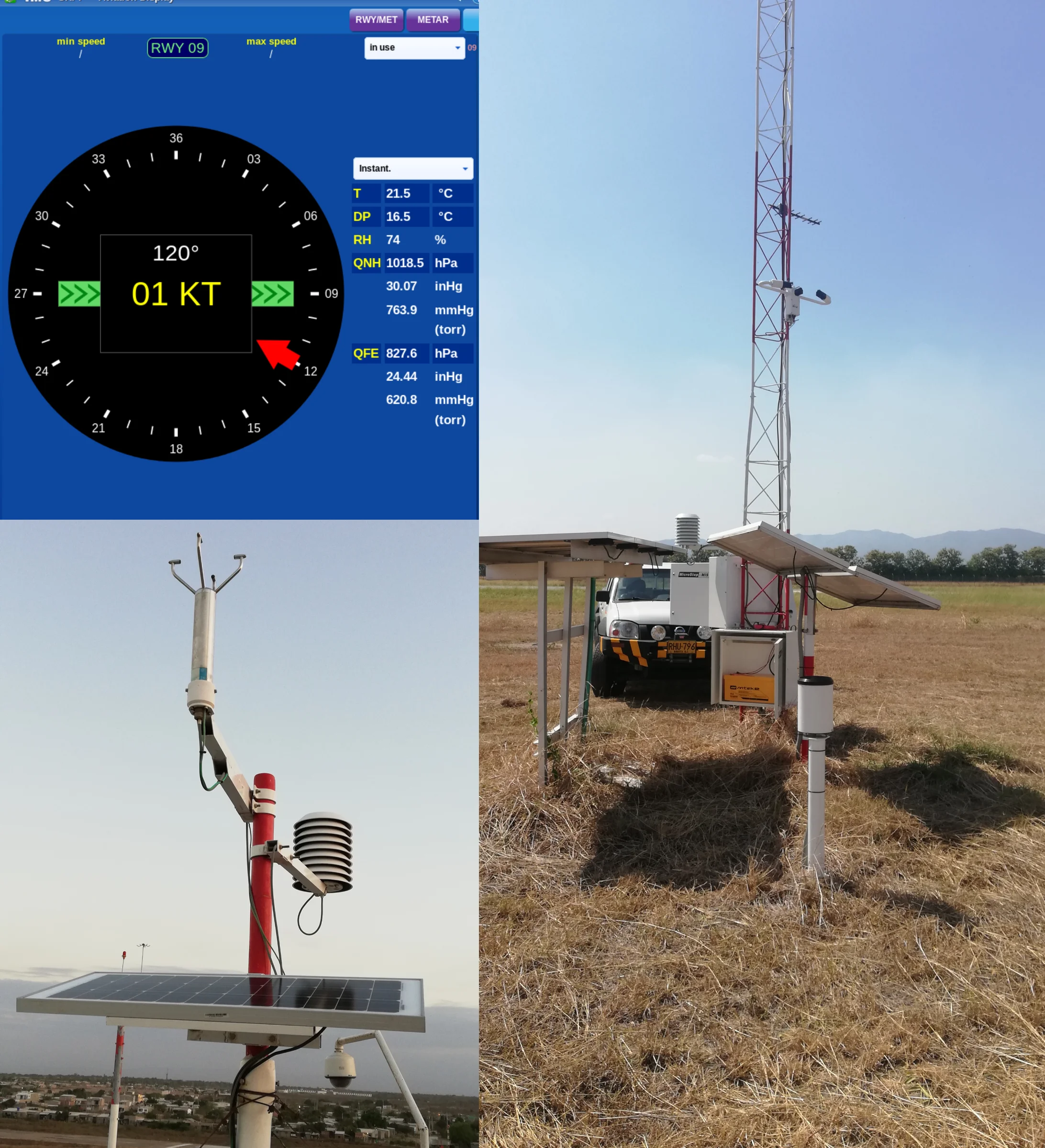 Sistema Meteorológico EMAS con panel solar