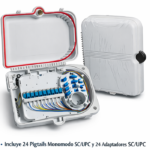 Caja de distribución de fibra óptica FTTH de 24 fibras con pigtails y adaptadores incluidos